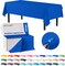 Exquisite Party Solids 54" x 100' Plastic Table Cover Roll with Slide Cutter – Cut-to-Size Dispenser Box – Makes Up to 12 Disposable 8' Rectangle Tablecloths